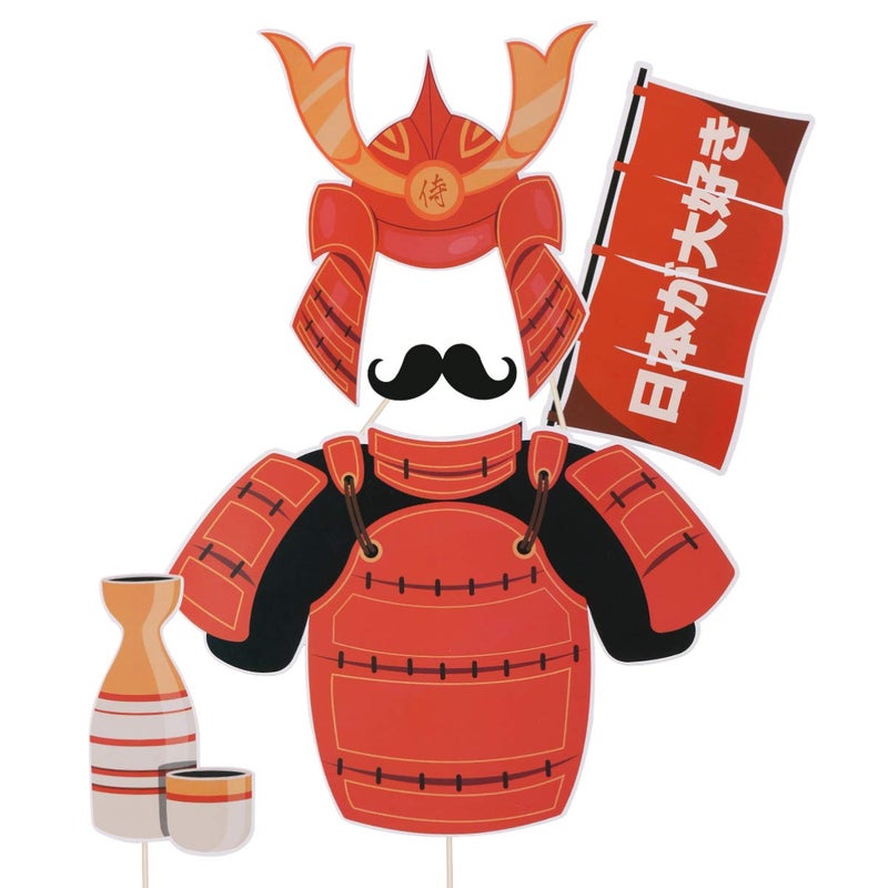 PRETYZOOM 20Pcs Japanese Party Photo Booth Props Kit - Pre-Assembled Handheld Decorations for Baby Showers, Birthdays, Weddings, Cosplay, and Celebrations - Image 4
